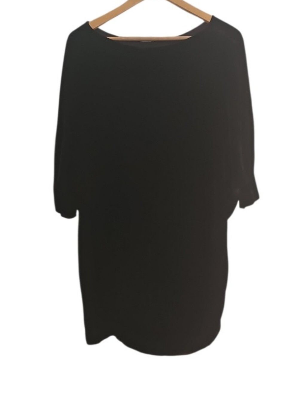 Vince Silk Blend Velvet Dolman Sleeve Tunic Top Women’s S Brown Minimalist Luxe - Picture 2 of 11